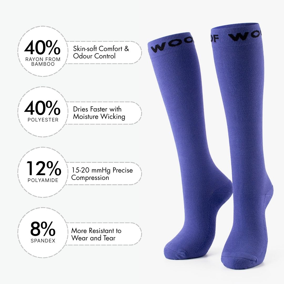 Blurple Bamboo Compression Socks