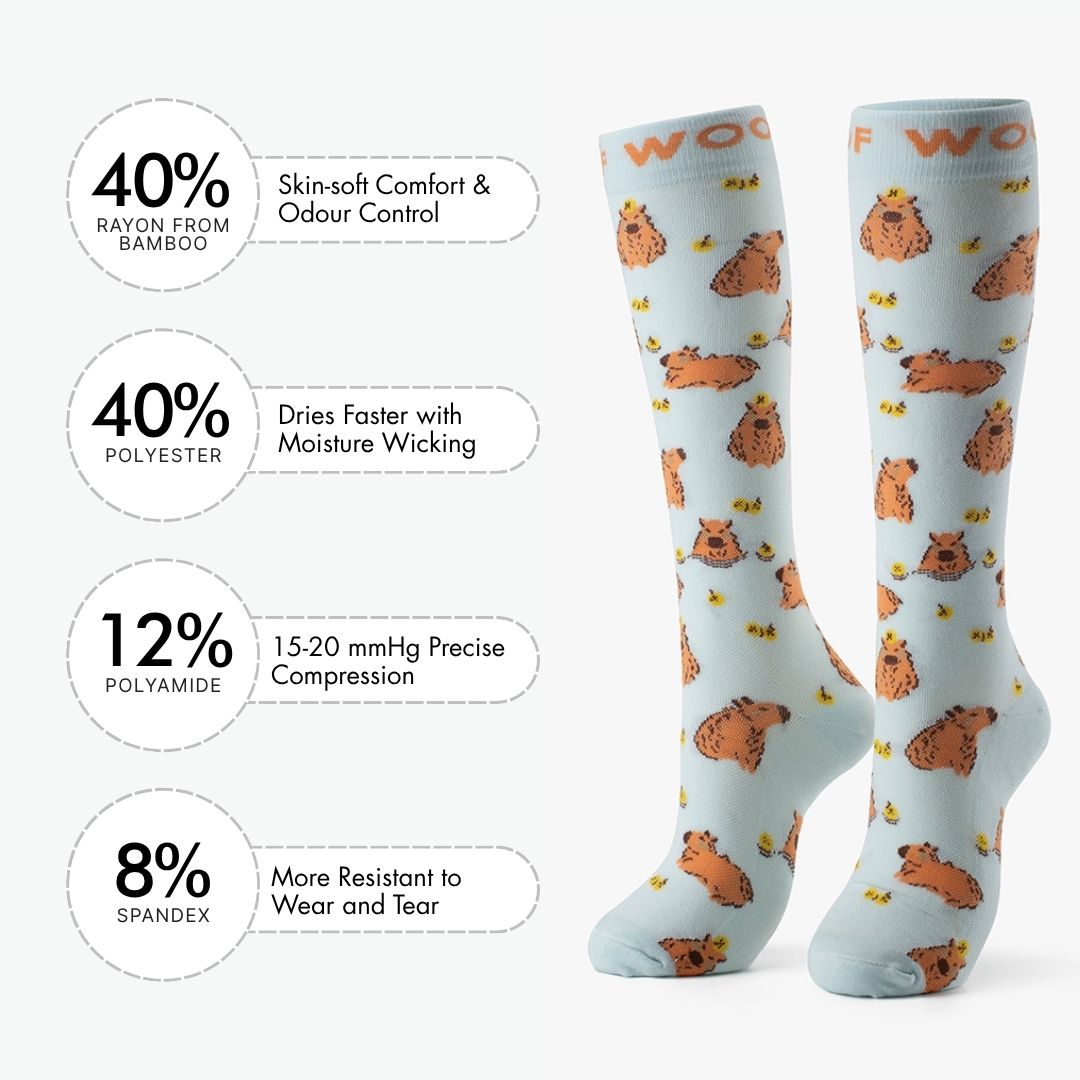 Capybara Bamboo Compression Socks