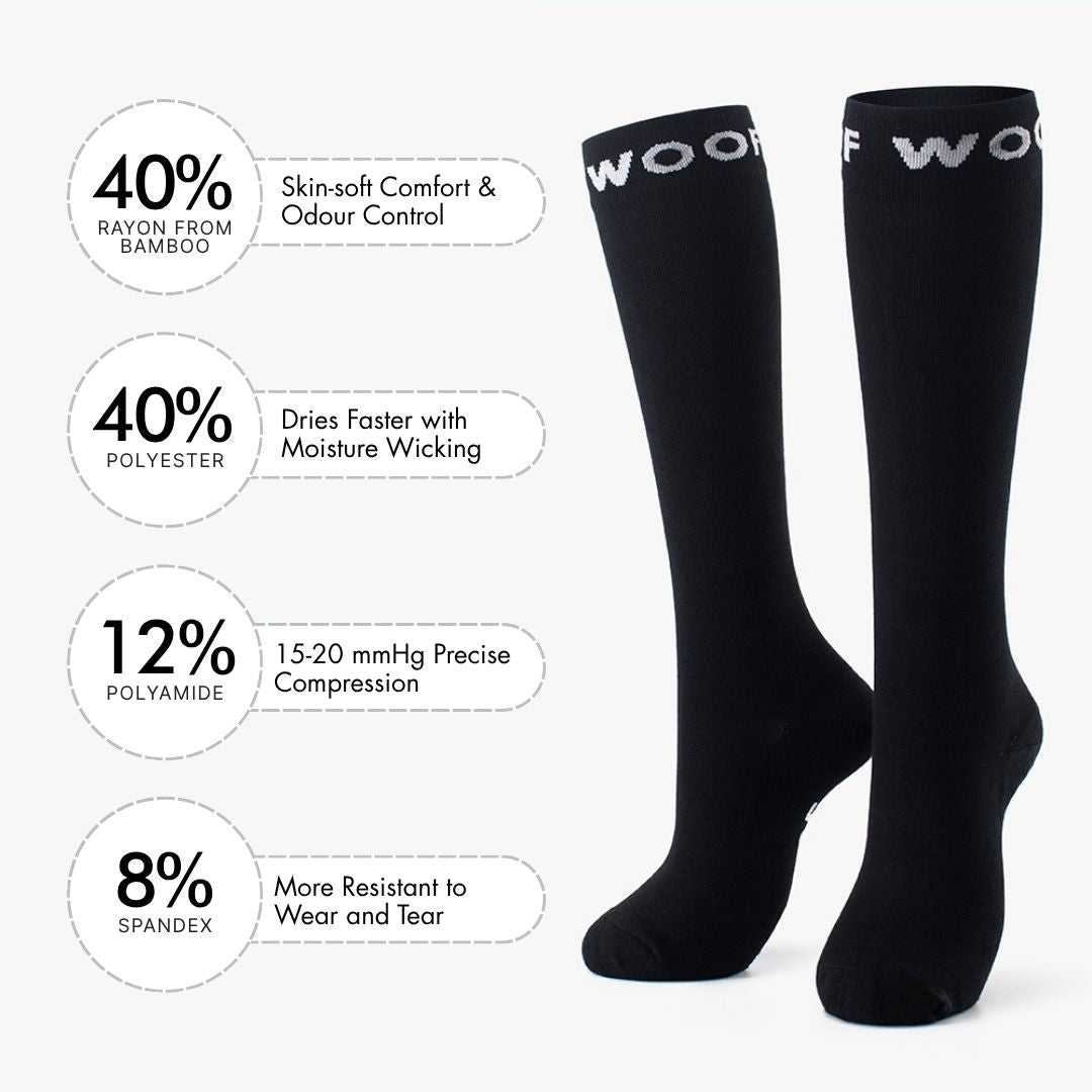 Black Bamboo Compression Socks