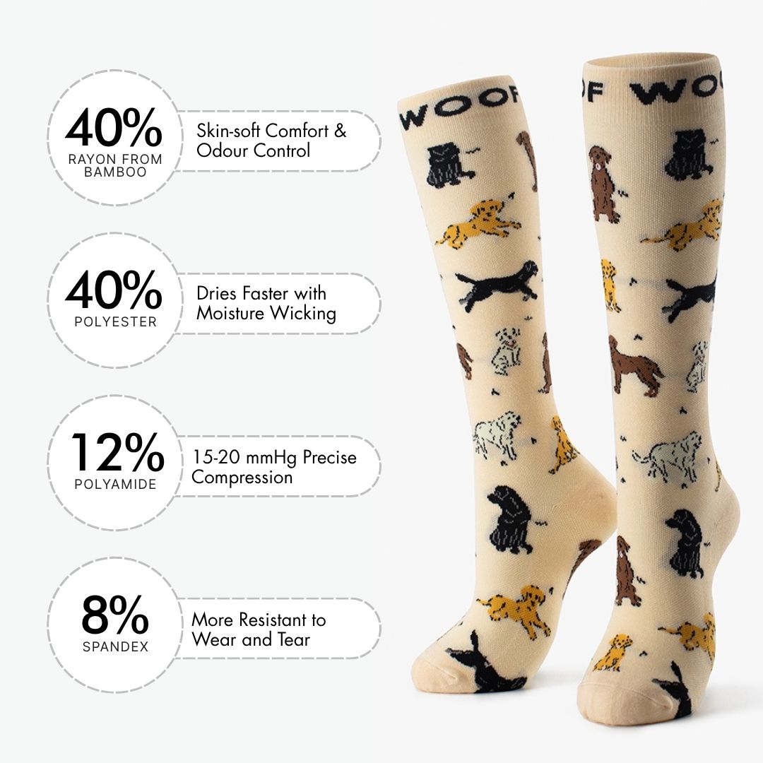 Labradors Bamboo Compression Socks