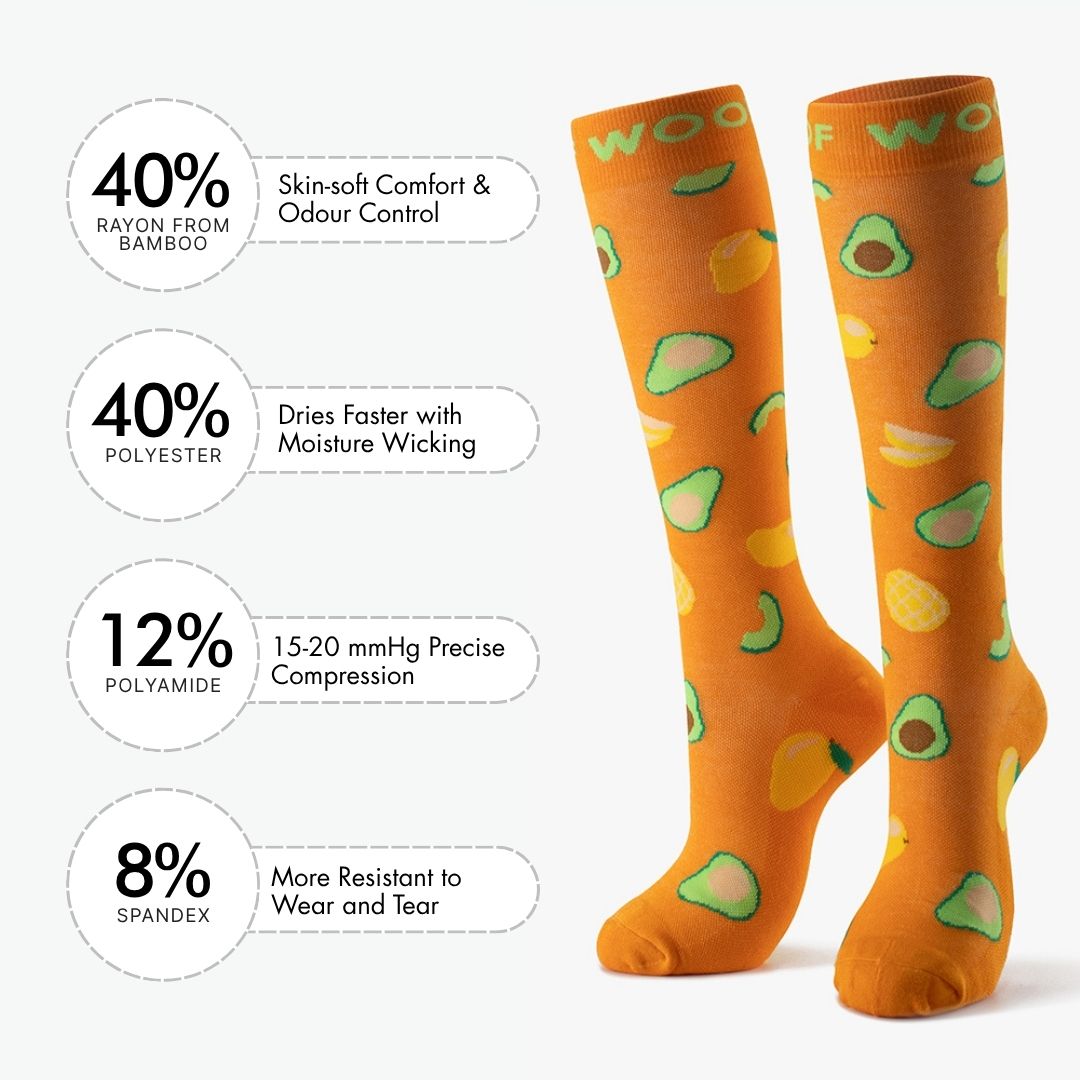 Avo Mango Bamboo Compression Socks