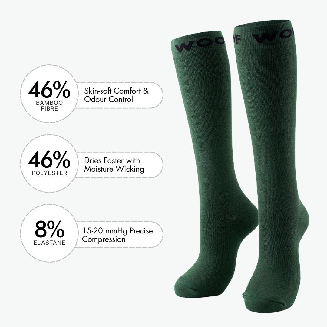 Fern Green Bamboo Compression Socks