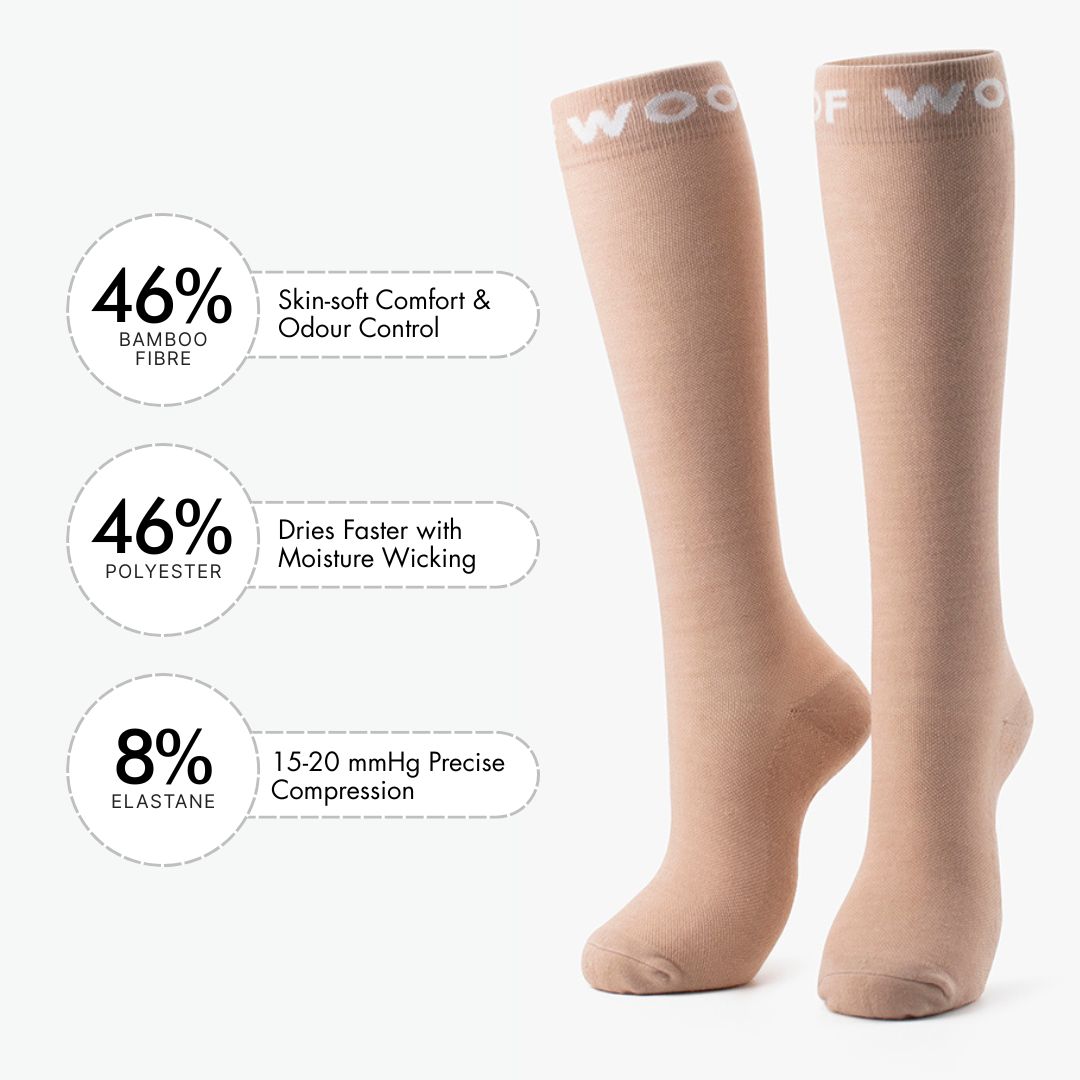 Nude 2 Bamboo Compression Socks