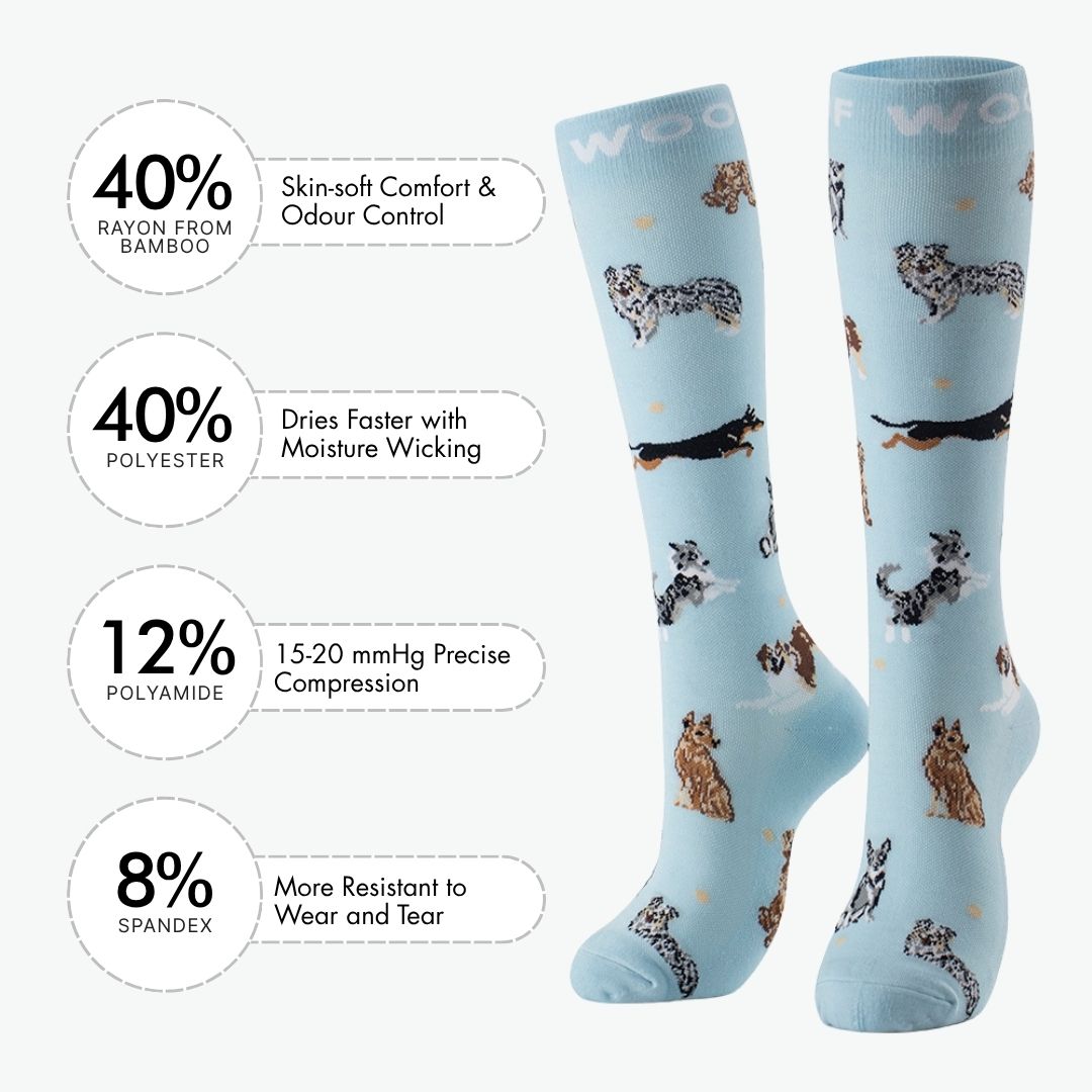 Down Under Dogs Bamboo Compression Socks