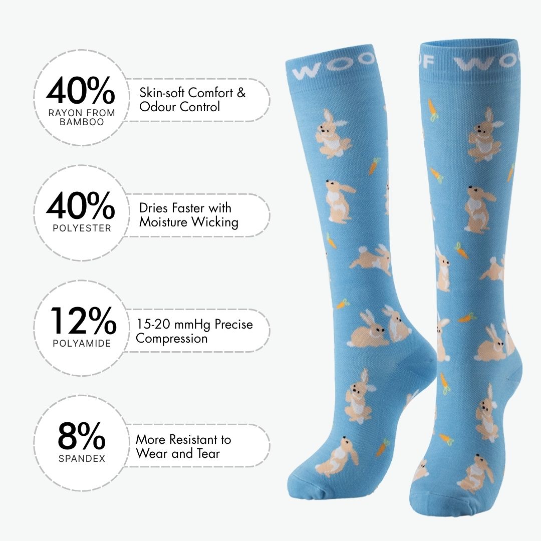 Snuggle Bunnies Bamboo Compression Socks