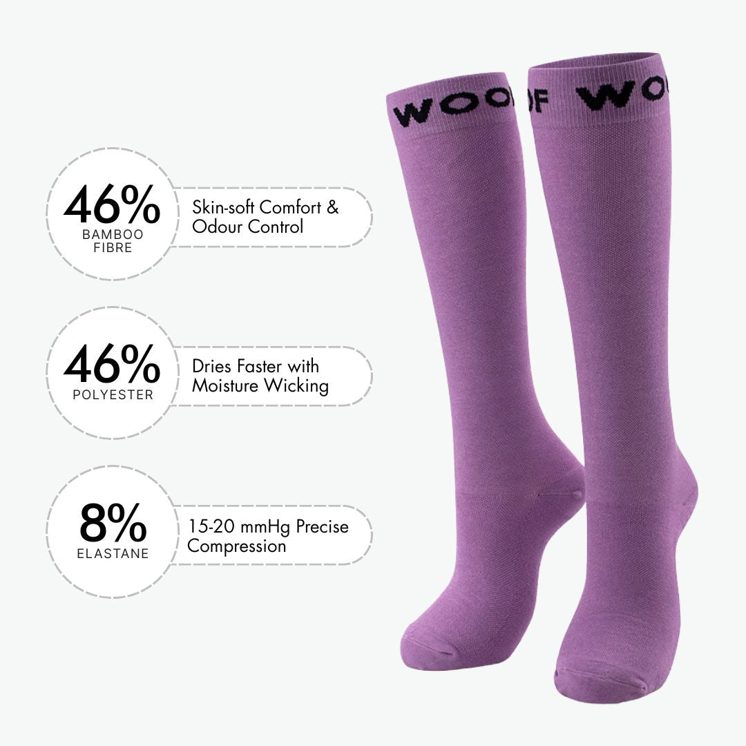 Lavender Bamboo Compression Socks