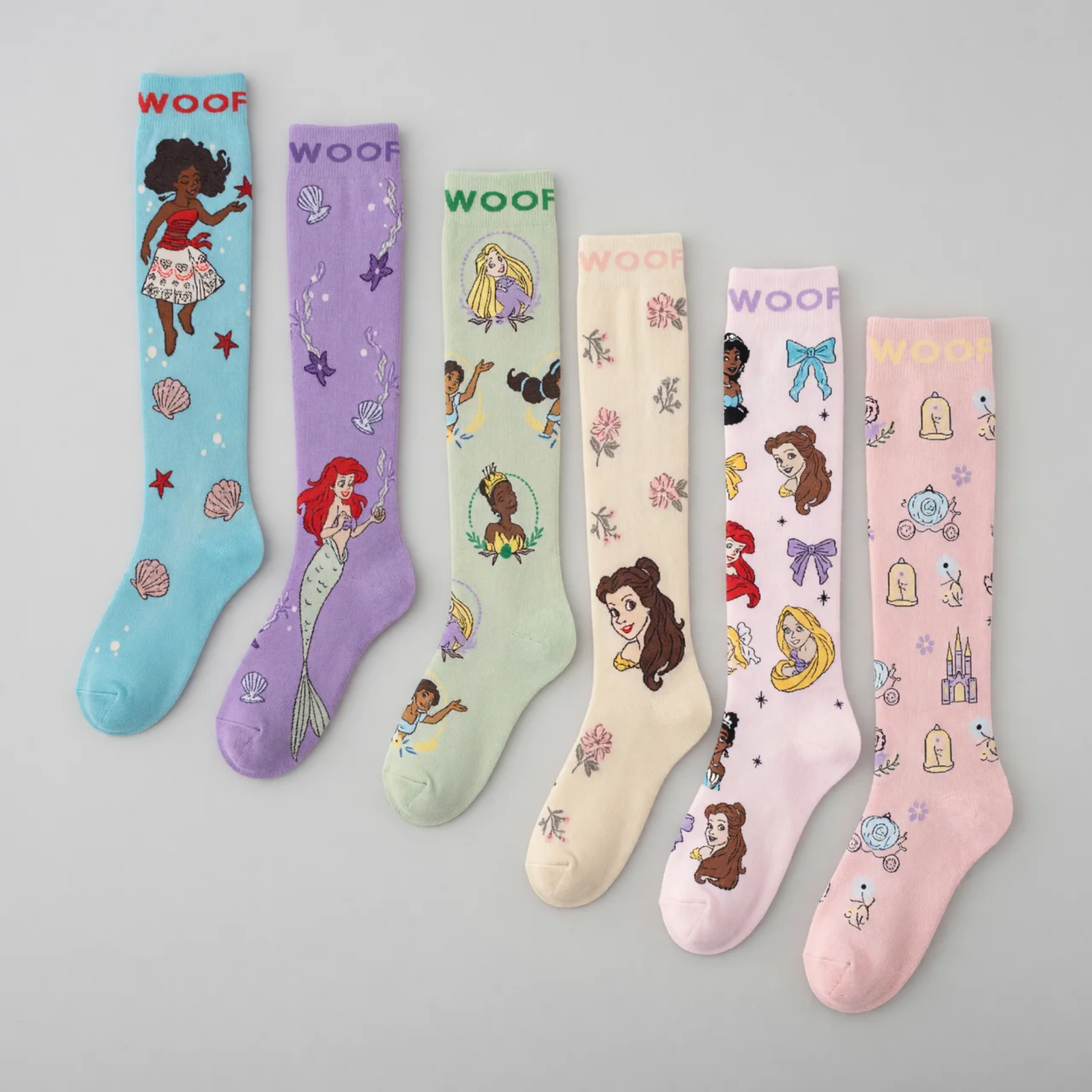 Disney Princess Bamboo Compression Socks 6 Pack