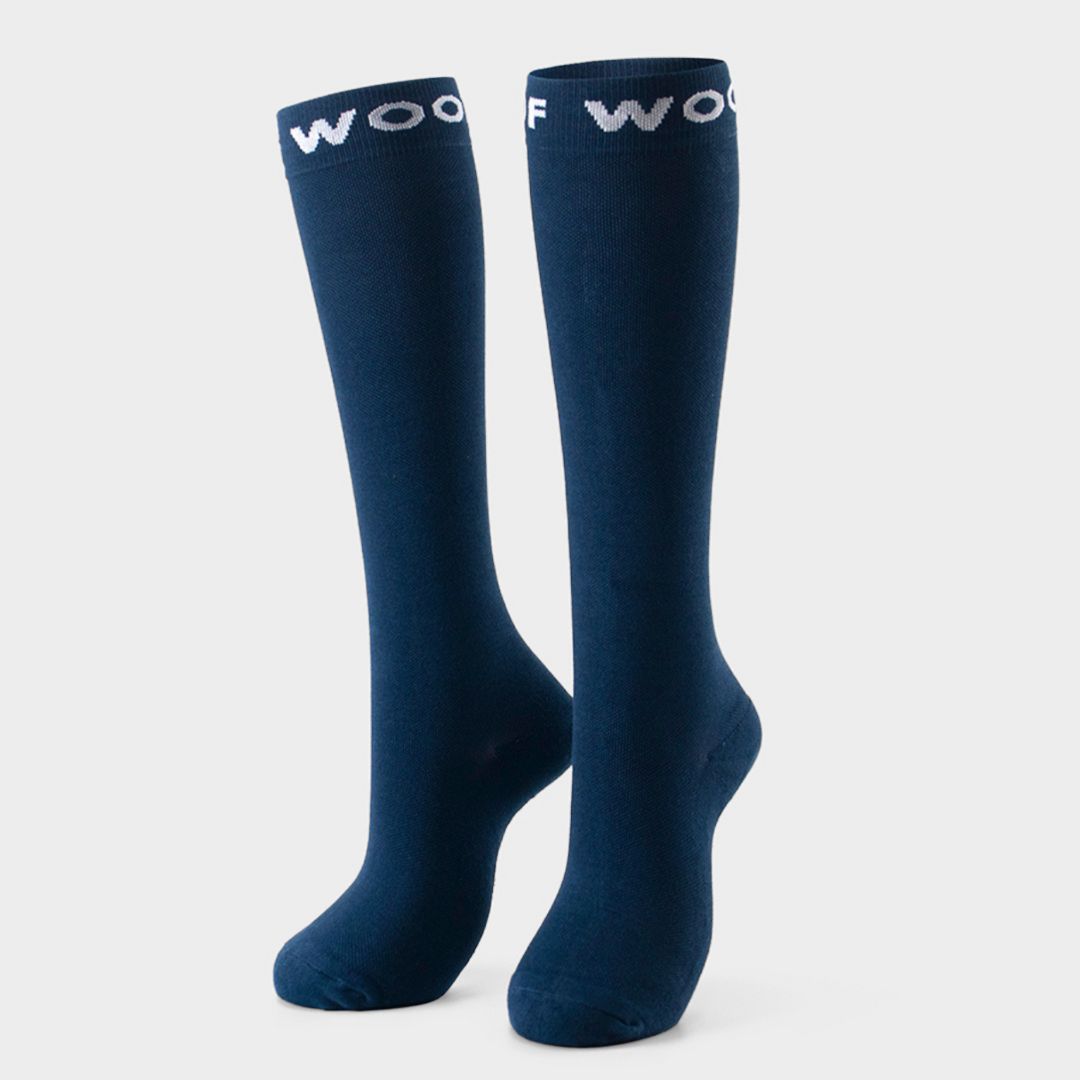 Black & Caribbean Blue Bamboo Compression Socks 6 Pack