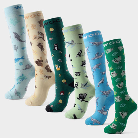 Back to Nature Bamboo Compression Socks 6 Pack