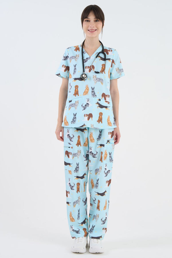 Down Under Dogs Women’s Scrub Set