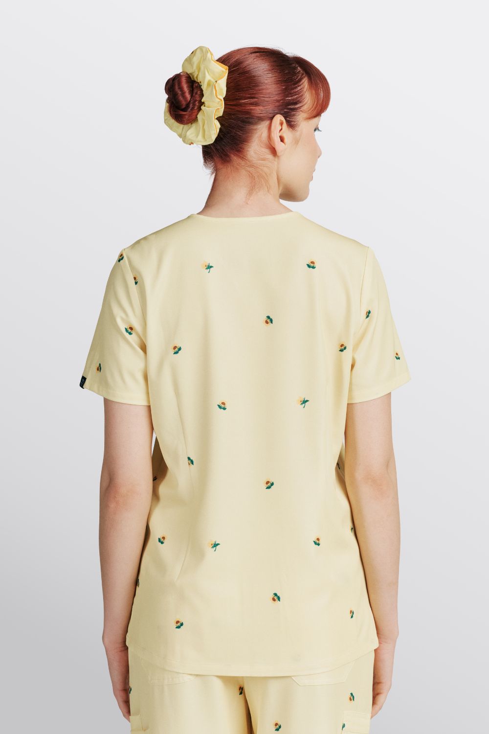 Brighter Days Women’s 3-Pocket Scrub Top, Sunflower
