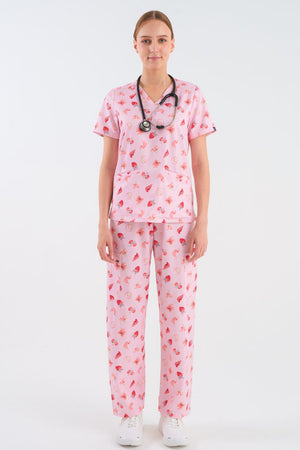 Organs Printed Women’s Scrub Set - XXS / XL
