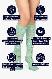 Meet Me in Melbourne Bamboo Compression Socks