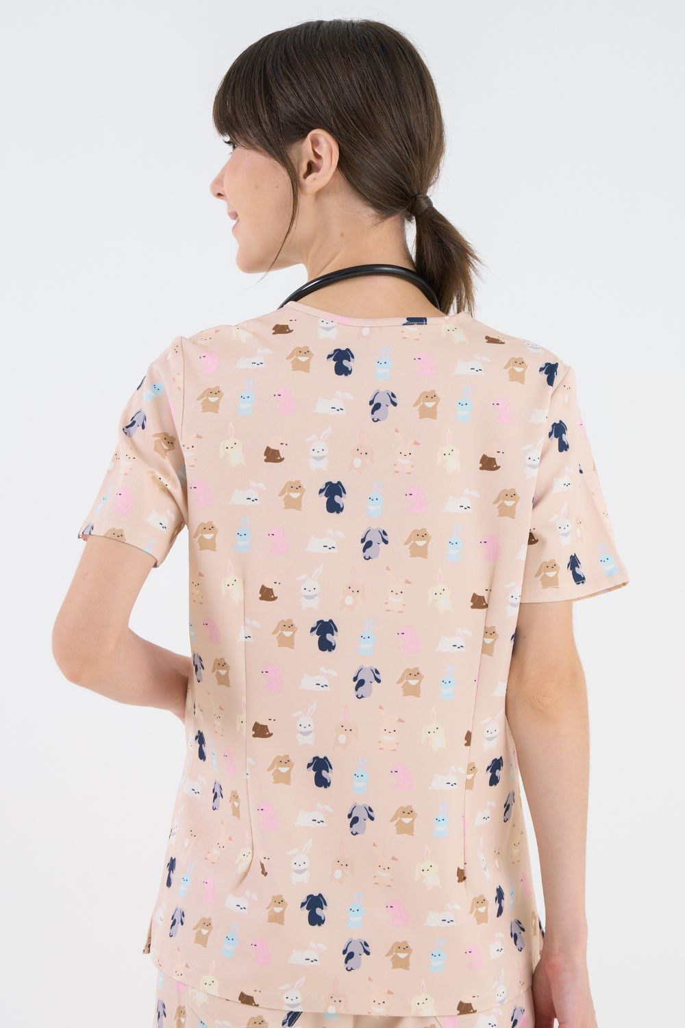 Bunnies Women’s 3-Pocket Scrub Top