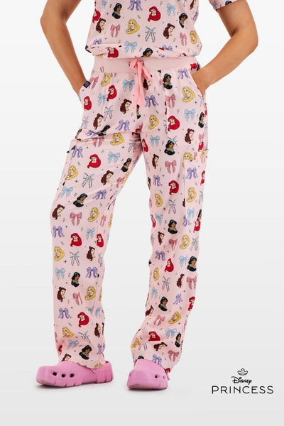 Disney Princess Women’s Cargo Scrub Pants, Happily Ever After