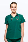 Women's 3-Pocket Scrub Top (Copy) in Hunter Green