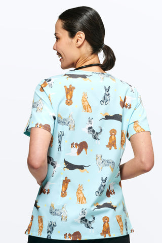 Down Under Dogs Women’s 3-Pocket Scrub Top