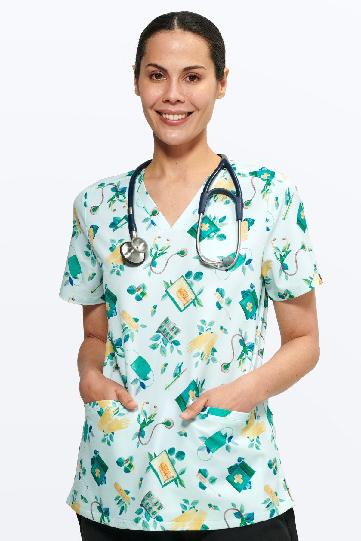 The GP Life Women’s 3-Pocket Scrub Top