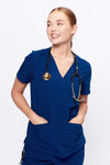 Women's 3-Pocket Scrub Top (Copy) in Twilight Blue