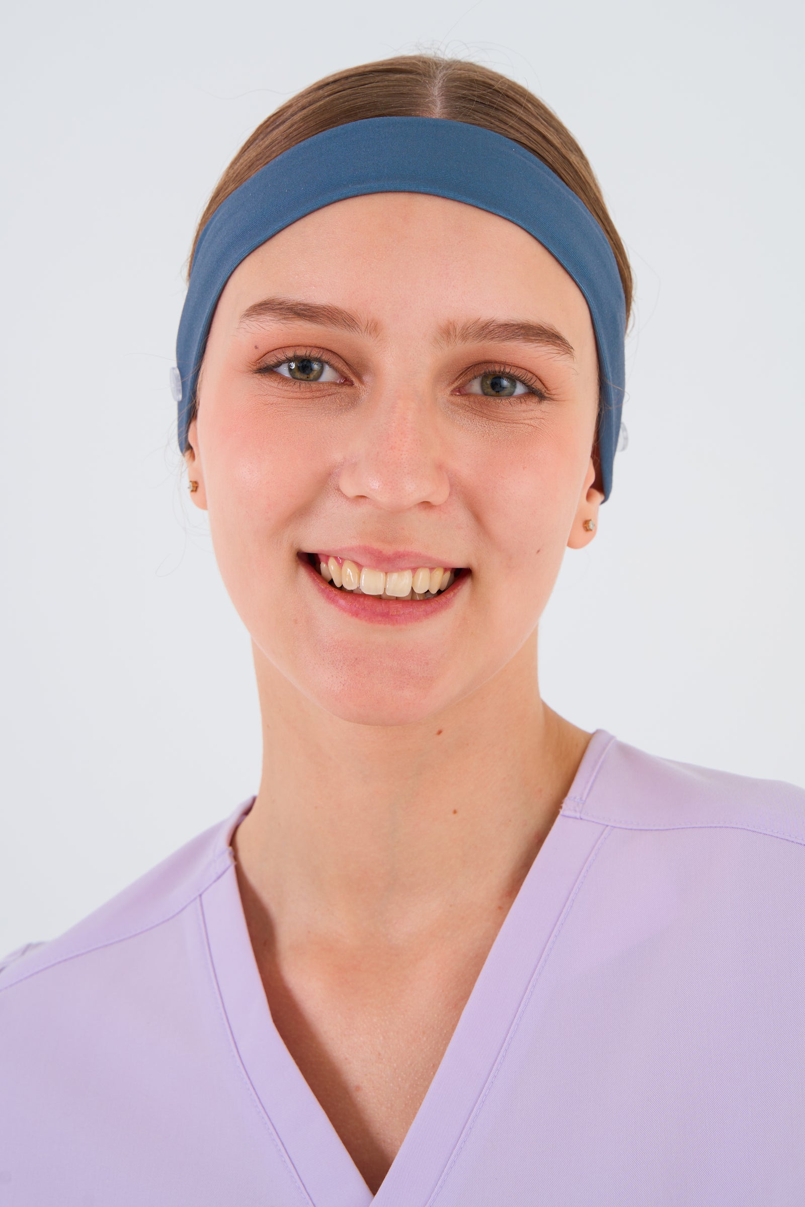 Cool Gray Headband and Mask Holder