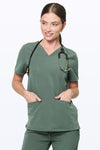 Women's 3-Pocket Scrub Top (Copy) in Dark Olive
