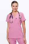 Women's 3-Pocket Scrub Top (Copy) in Power Mauve