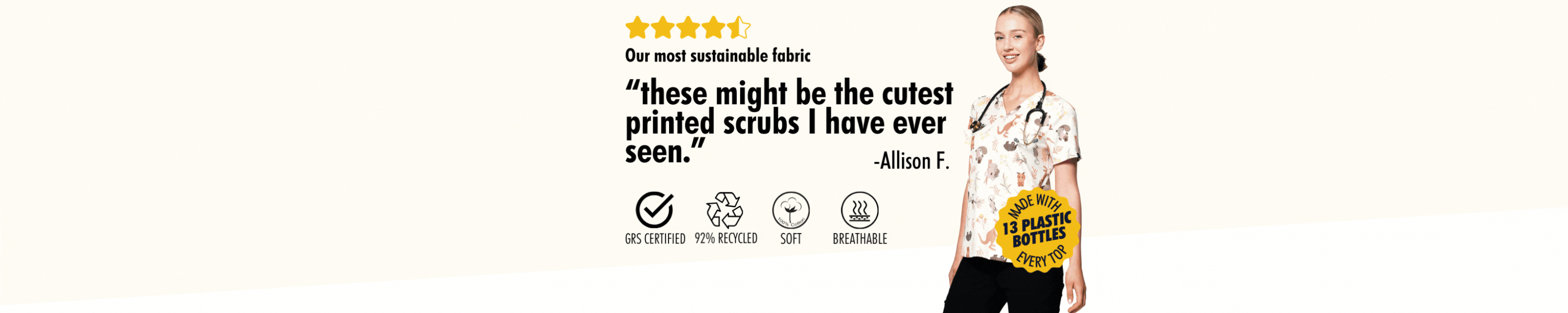 Aussie Natives Quirky Printed Scrub Tops Dr. Woof Apparel AU