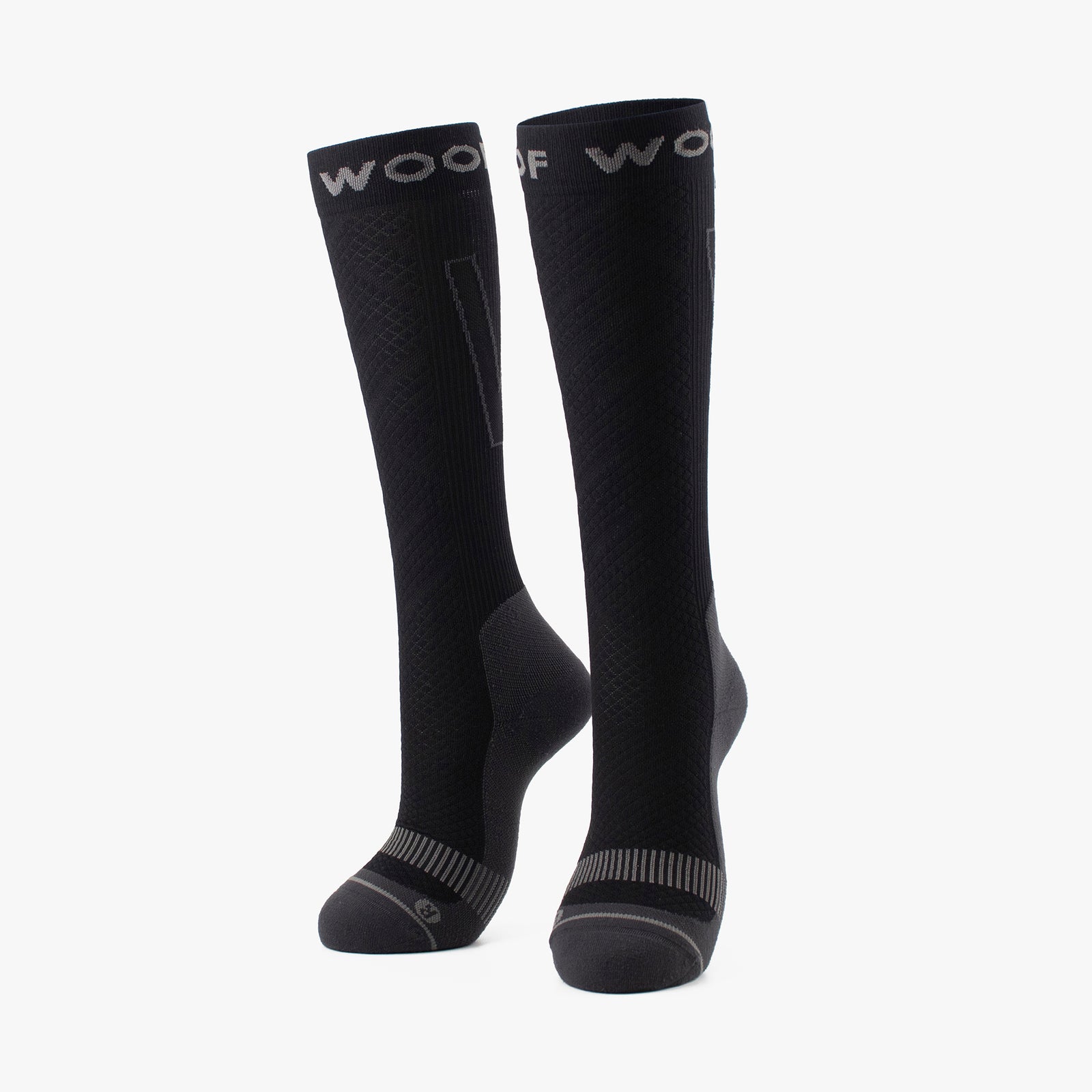 Black Performance Compression Socks 6 Pack