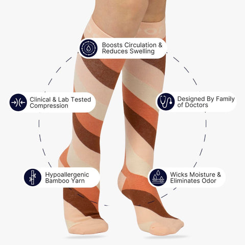 Desert Strata Bamboo Compression Socks