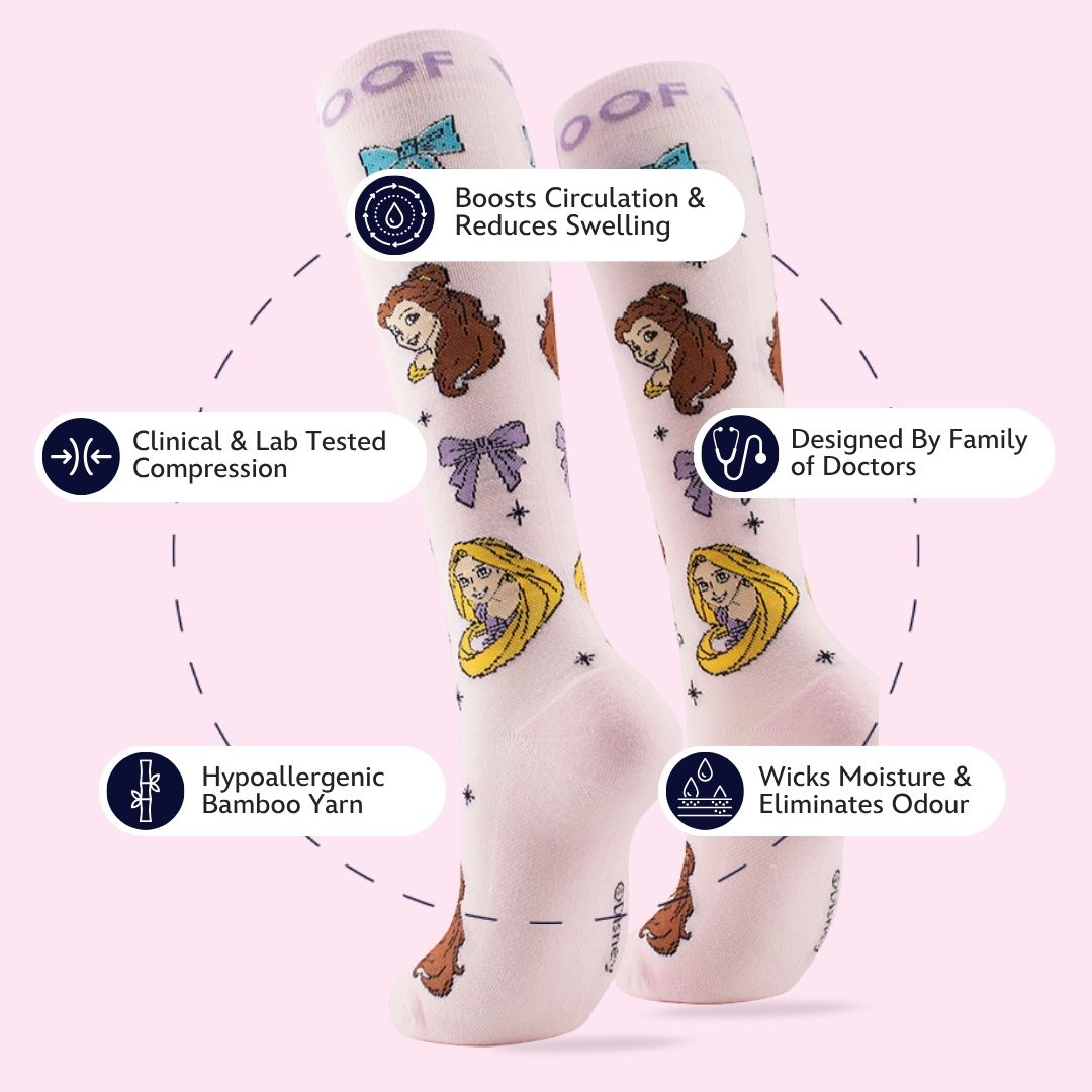 Disney Princess Bamboo Compression Socks, Happily Ever After