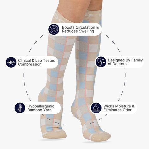 Blueberry Pie Bamboo Compression Socks