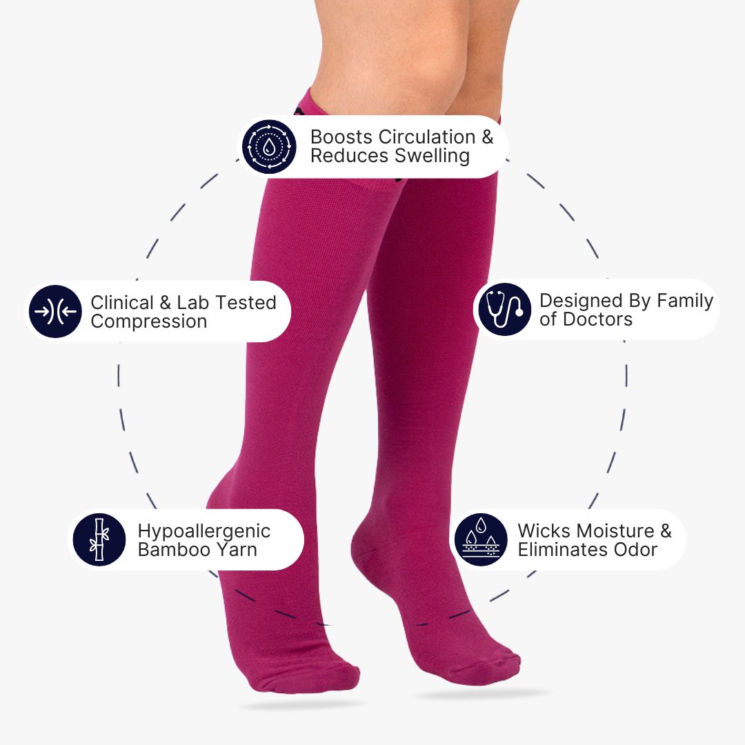 Blush Bamboo Compression Socks