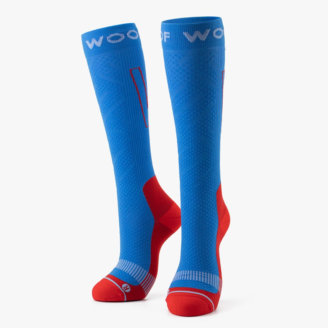 Blue & Red Performance Compression Socks