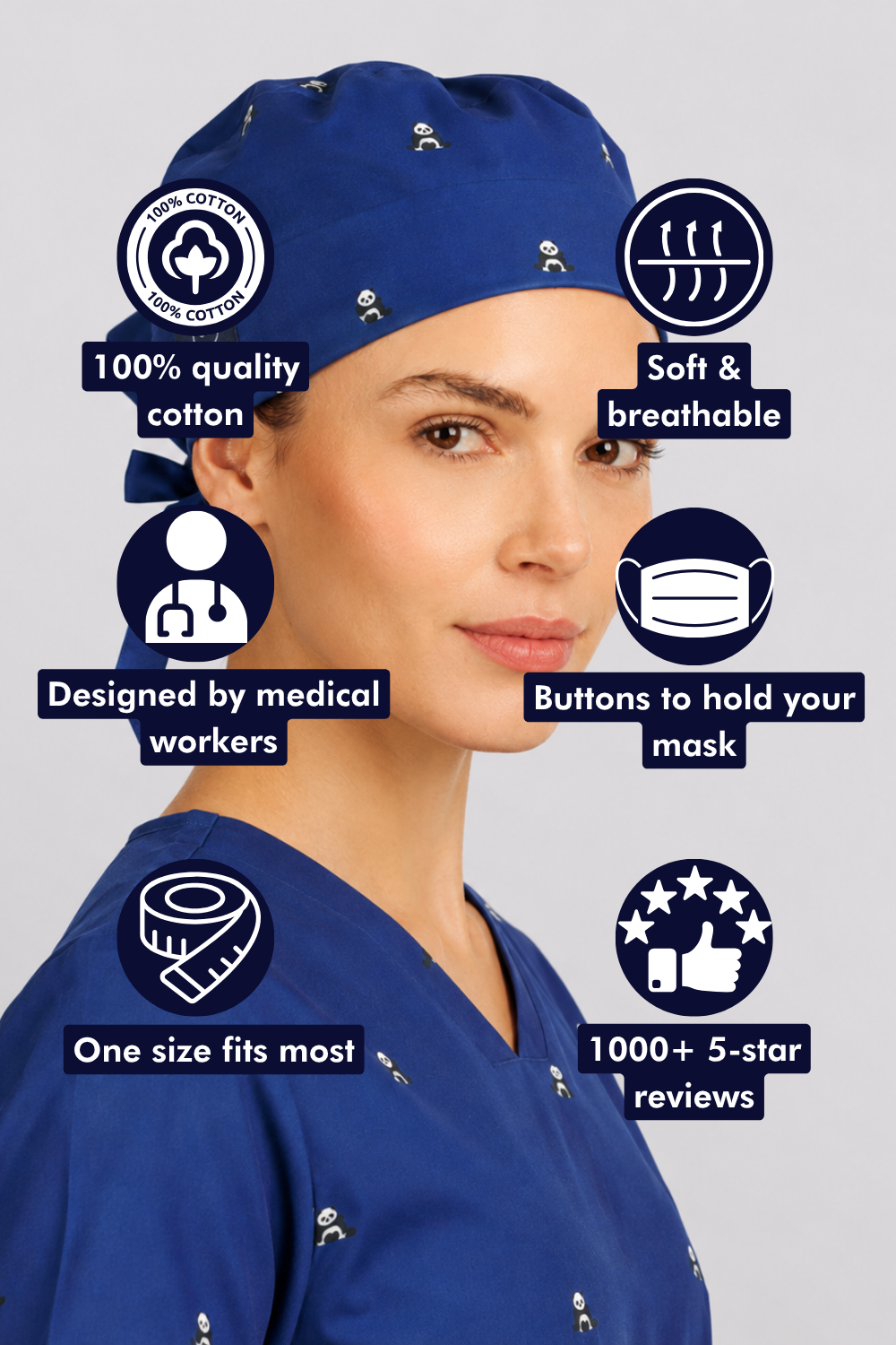 Pandas Scrub Cap