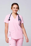 Women's 3-Pocket Scrub Top (Copy) in Baby Pink