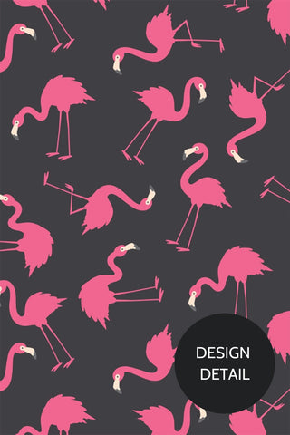 Dr. Woof Flamingos Surgical Scrub Cap Design Closeup 